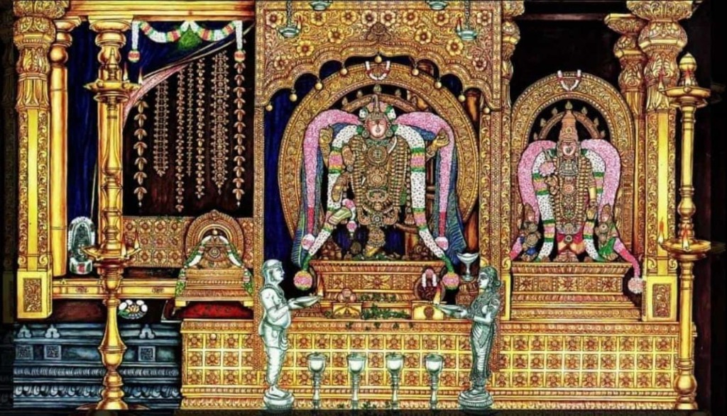 Kanaka Sabha Sanctum Sanctorum and Chidambara Rahasyam Darshan